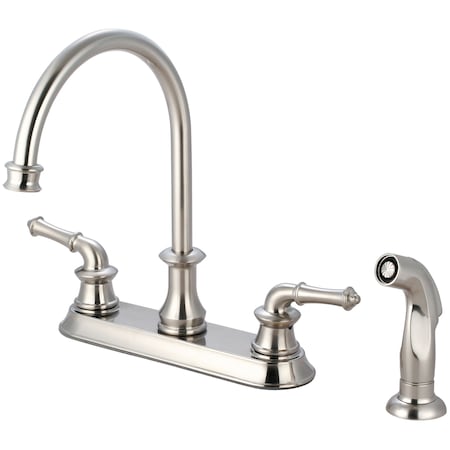 Pioneer Industries Two Handle Kitchen Faucet in PVD Brushed Nickel 2DM301-BN
